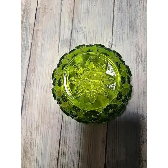 Green L E Smith Moon And Stars Bowl 4.5 In - Picture 4 of 8